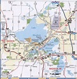 Madison WI roads map. Free printable map Madison city surrounding area