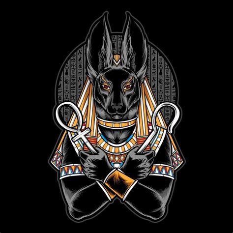 Ilustração De Anubis Egípcios Egyptian Anubis Ancient Egyptian Gods