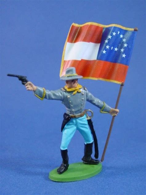 Britains Herald Dsg Confederate Toy Soldiers Officer With Lee