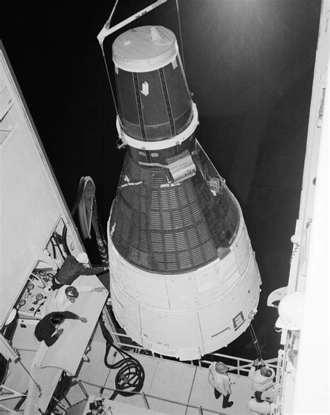 At Complex 19 Prior To Mating The Gemini 3 Spacecraft Is Raised To The