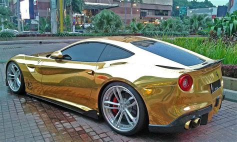 Gold Wrapped Ferrari F12 In Indonesia Gtspirit