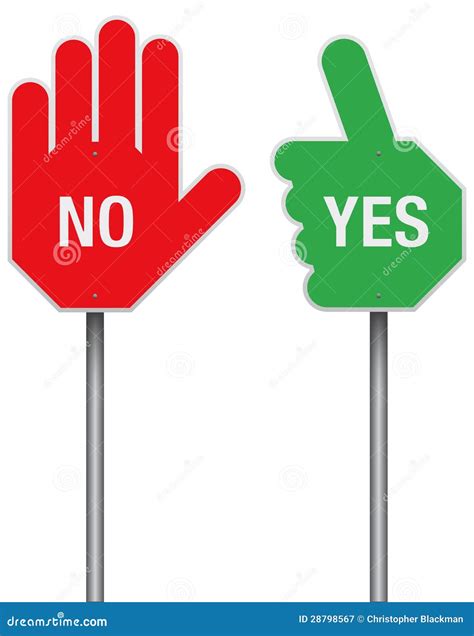 Yes And No Signs Royalty Free Stock Photography Image 28798567