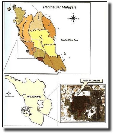 Click the map and find the location here. A map of Peninsular Malaysia showing the location of AHFR ...