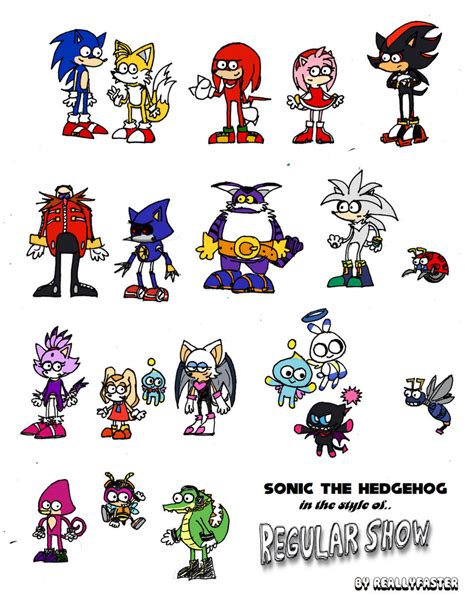 Sonic In Regular Show Style By Reallyfaster On Deviantart