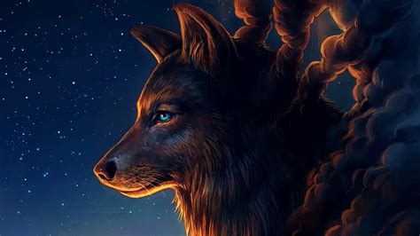 Fantasy Wolf Desktop Wallpaper Hd