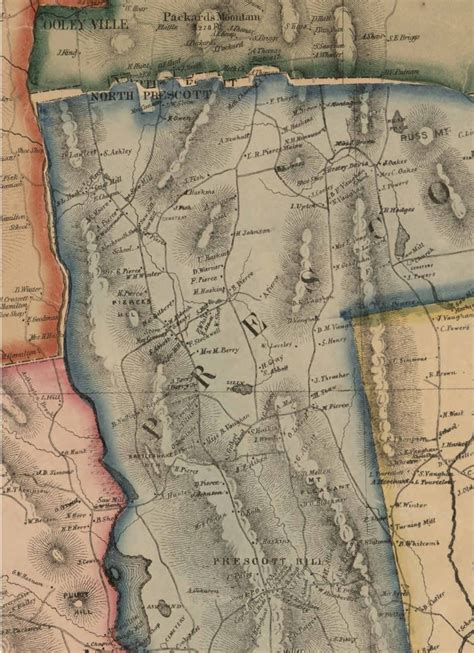 Quabbin 1850s Map Of Lands Now Covered By Quabbin Reservoir Etsy
