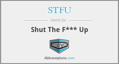Stfu Shut The F Up