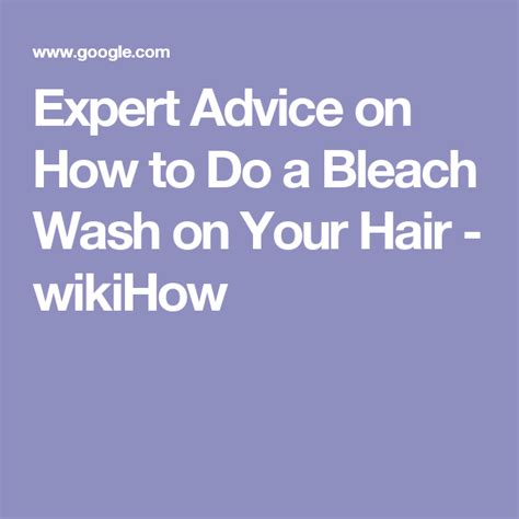To be specific, bleach is a disinfectant and stain remover. Do a Bleach Wash on Your Hair | Bleach wash, Bleach, Your hair