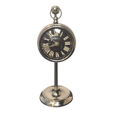 Chrome Hanging Pocket Watch Clock Chairish