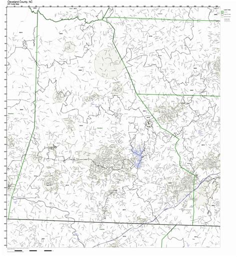 Cleveland County North Carolina Nc Zip Code Map Not Laminated Amazon