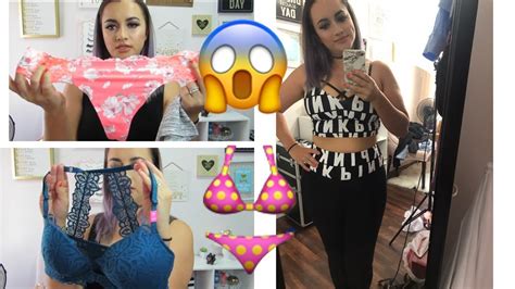 Victorias Secret Pink Haul Try On 😱 Ropa Interior😳 Youtube