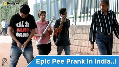 Epic Pee Prank In India Funny Pranks In India Pee Prank In Public Youtube