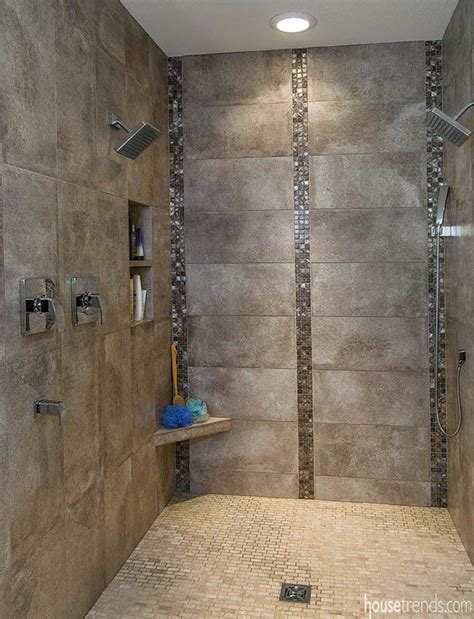 I personally like the look of horizontal tiles when on lay out we have designed bathrooms where we achieve a feature wall by using the same tile as the other wall but laying it horizontally. Image result for horizontal wall tile and vertical accent ...