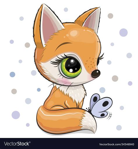 Cute Cartoon Fox Isolated On A White Background Download A Free