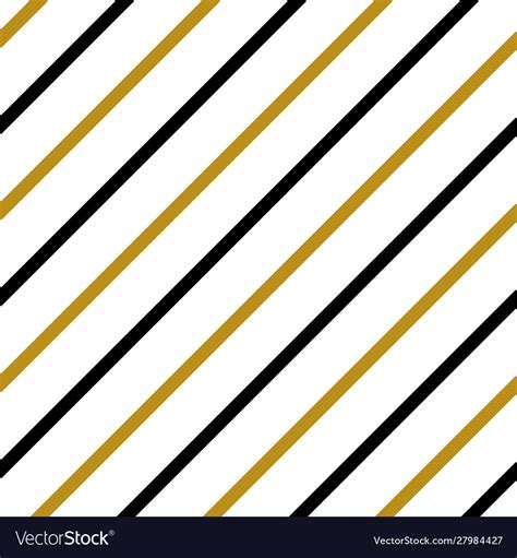 Gold Black White Strip Line Seamless Pattern Vector Image