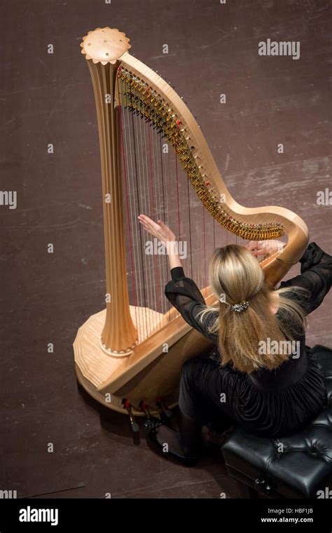 Girl Playing Harp High Resolution Stock Photography And Images Alamy