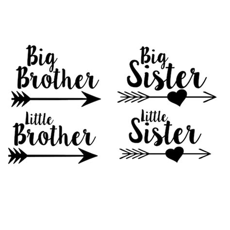 Sibling Big Little Brother Sister Digital Cut File Svg Etsy