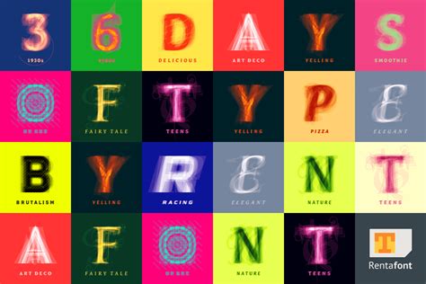36 Days Of Type On Rentafont