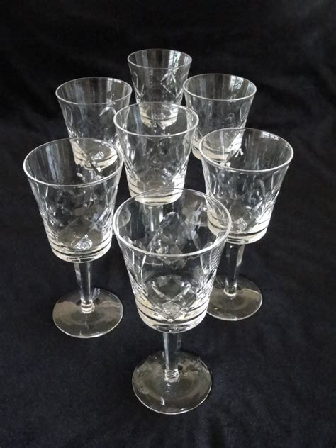 Vintage Lenox Crystal Wine Glasses Manor Pattern Set By Casamimi