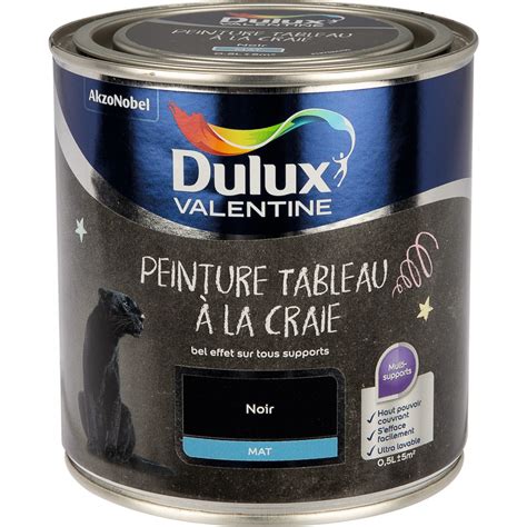 Peinture à tableau DULUX - Noir - 500 ml de Peinture à ...