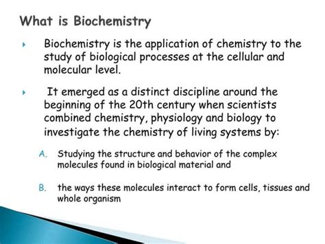 Scope Of Biochemistry