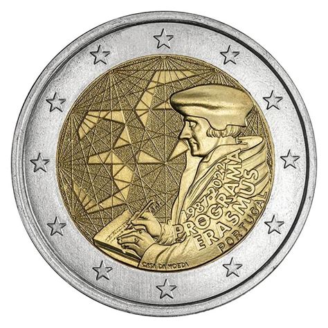 Portugal 2022 2 Euro Coin Erasmus Programme