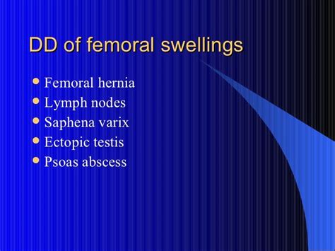 Differential Diagnosis Of Groin Swellings