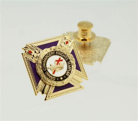 York Rite Past Grand Commander Cloisonne Masonic Lapel Pin Cufflinks