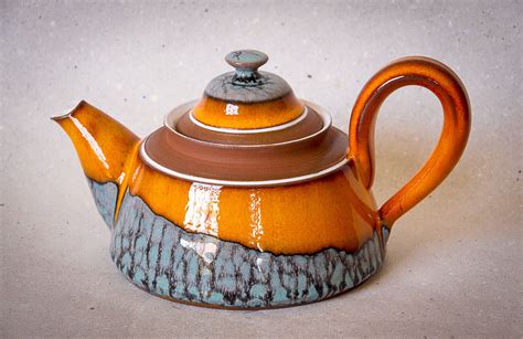 Unique Handmade Pottery Teapot Hand Thrown Ceramic Teapot Pottery
