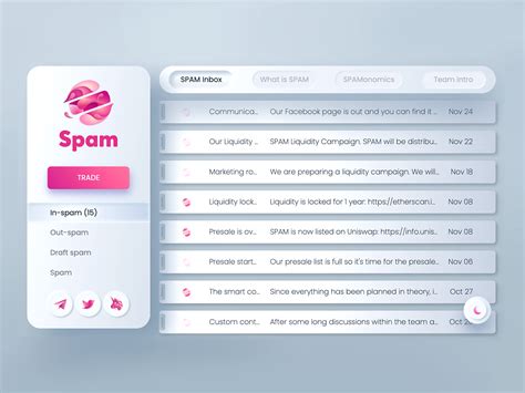 Spam Inbox Light Mode By Dimitris Chatzilias On Dribbble