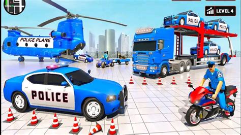 Us Police Car Transport Truck Game Youtube