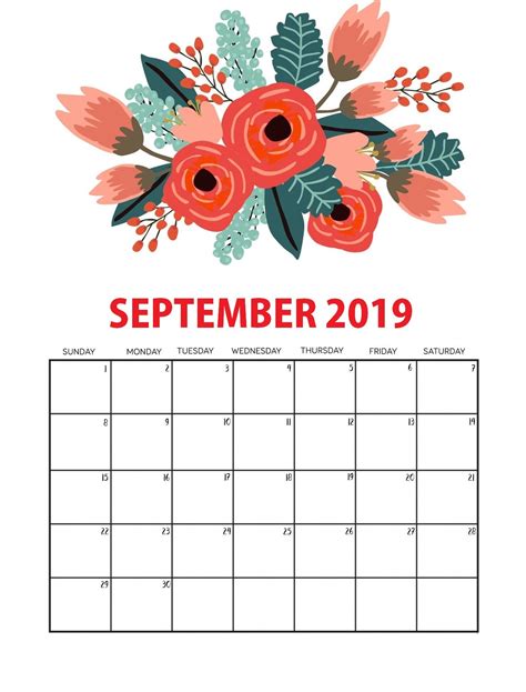 Latest September 2019 Floral Calendar September2019 Floral Calendar