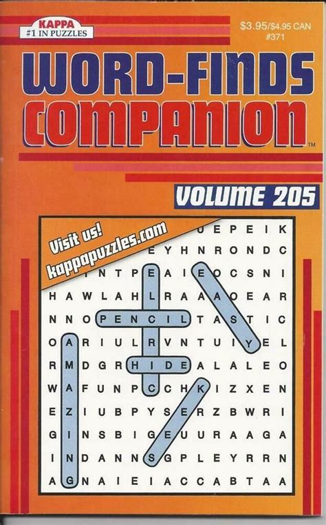 Kappa Word Finds Companion Word Search Fun Puzzle Book Volume 205
