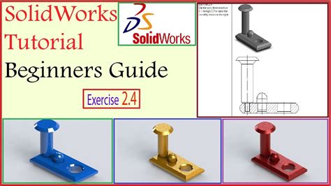 Solidworks Tutorial Beginners Guide Assembly Exercise 24 Youtube