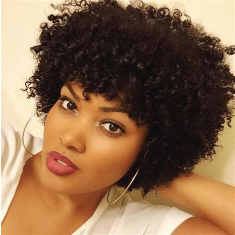 At black hairspray, we offer a full catalog of the best wigs for african american women. Short Kinky Curly Full Lace Human Hair Wig For Black Woman ...