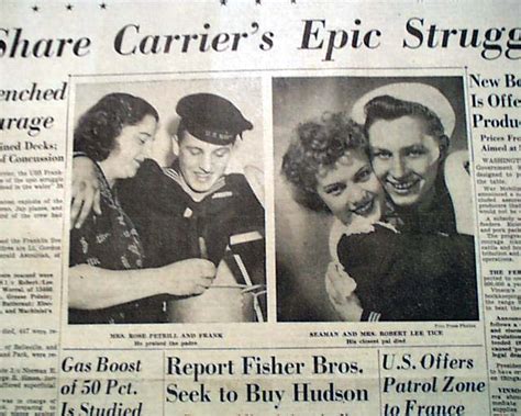 1945 USS Franklin Aircraft Carrier Disaster RareNewspapers Com