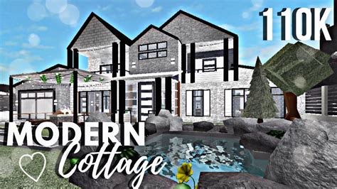 Roblox Bloxburg Modern Cottage 110k Youtube
