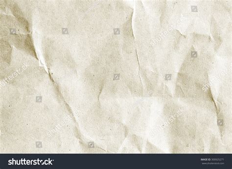 Crumpled Beige Paper Background Texture Stock Photo 300925271
