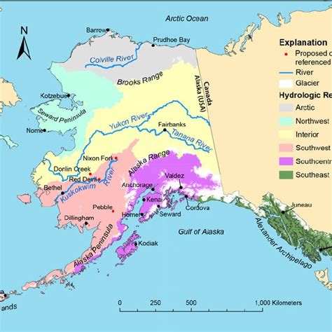 Location Of Alaska S Current Glaciers Maximum Extent Of Pleistocene