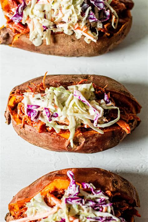 Bbq Chicken Stuffed Sweet Potatoes All The Healthy Things