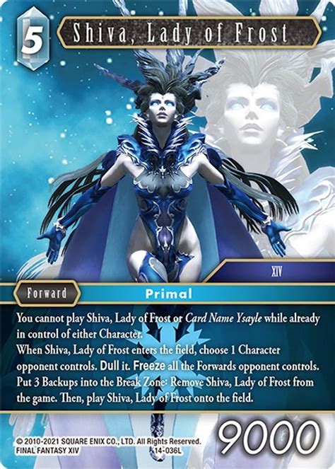 Shiva Lady Of Frost Opus Xiv Crystal Abyss Final Fantasy Tcg