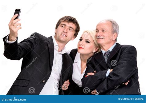 Business People Taking Picture Of Themselves Royalty Free Stock Photos Image