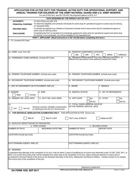 Da Form 1058 Fill Out Sign Online And Download Fillable Pdf