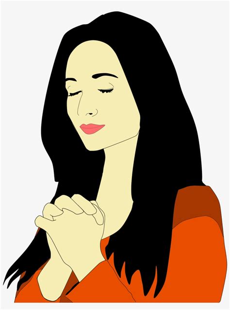 Silhouette Woman Praying At Getdrawings Mujer Orando Dibujo