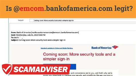 Emcombankofamerica Scam Or Legit Email Address Of Bank Of America