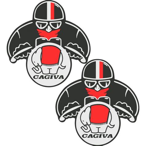 Cagiva Logo Biker Stickers Decals 2x Decalshouse