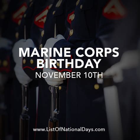 Marine Corps Birthday List Of National Days