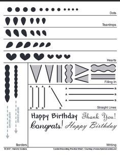 This cake fractions worksheet is a fun activity for students to understand parts of a whole with a creative twist. 18 TIPS: Piping Practice Sheets ideas | practice sheet ...