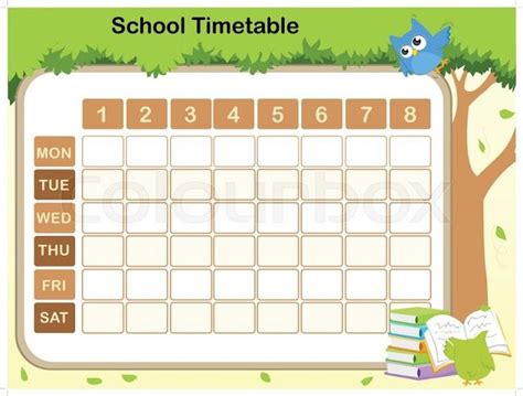 Free School Timetable Template Teachers School Timetable Timetable