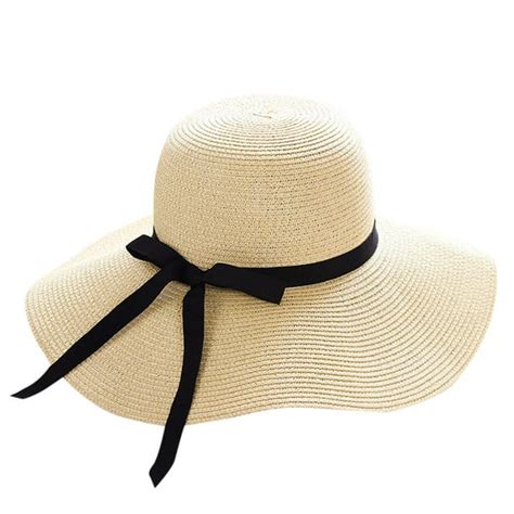 New Women Ladies Floppy Beach Sun Foldable Cap Summer Wide Brim Straw
